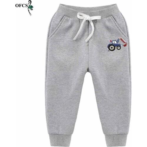 Children Casual Girl Boy Winter Pants Cotton Padded Thick Warm Trousers Outdoor Sports Pants Elastic Mid Waisted Baby Kid Pant