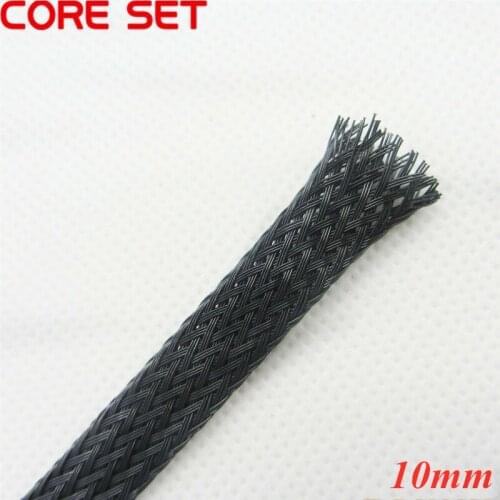 1M Cable Sleeves 10mm Snakeskin Mesh Wire Protecting Nylon Tight Sheathing Braided Sleeves Auto Wire Harnessing