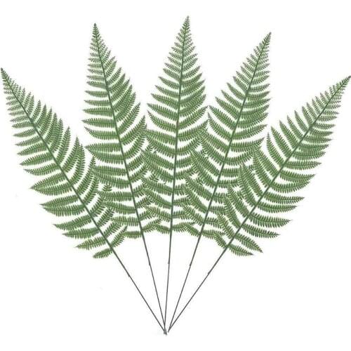 10PCS Artificial Boston Fern Bush Plant Faux Leaves Green Plants for Home Decor