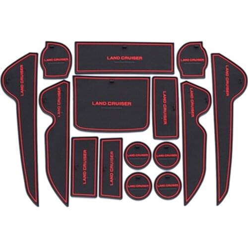 15PCS Rubber Non-Slip Interior Door Mat For Toyota Land Cruiser V8 200 2008-2015 FJ200 LC200 Accessories