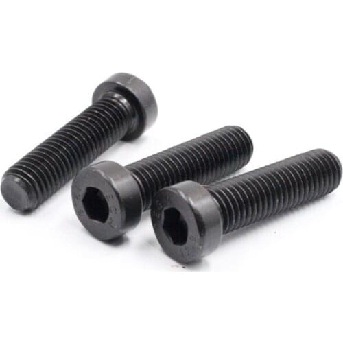 2pcs M16 Allen short head screws hex socket thin headed screw 8.8 grade carbon steel bolt black color DIN7984 25mm-80mm long