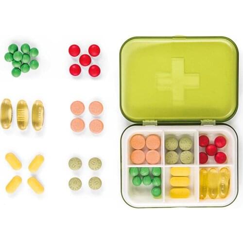 4 grids/6 grids Plastic Clear Pill Box Travel Drugs Medicine Case Pill Case Organizer Dispenser Tablet Storage Container Cases