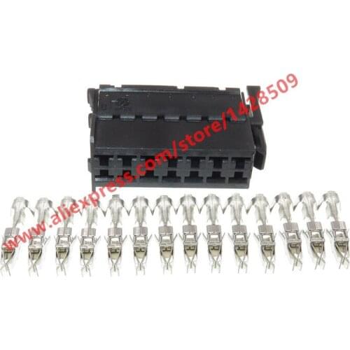 5 Sets 14 Pin Auto Electrical Wiring Harness Female Connector With Terminals For VW Audi 929504-5