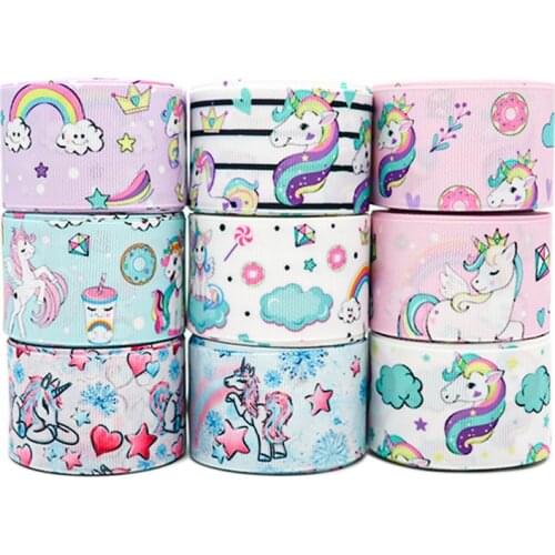 5 Yards 1.5'' 38MM Cartoon Animals Printed Grosgrain Ribbons For Hair Bows DIY Handmade Materials Y2020111201