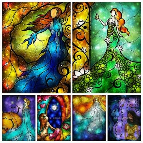 5D Diy Diamond Painting Cross Stitch cartoon Needlework Crystal square Diamond mosaic rhinestones Full Diamond Embroidery