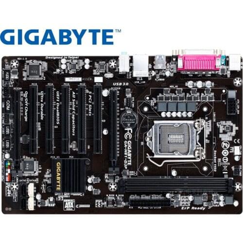 Used Desktop Motherboard original motherboard for Gigabyt GA-H81-D3P LGA 1150 DDR3 USB2.0 USB3.0 SATA3