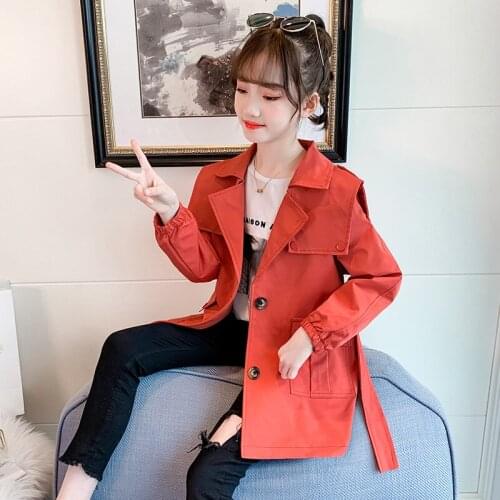 Girls Babys Kids Windbreaker Coat Jacket Outwear 2021 Casual Spring Autumn Overcoat Top Cardigan Party Outdoor Childrens Cloth