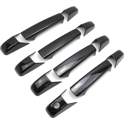 Door Handle Cover Molding Trim for Chevrolet Avalanche GMC Yukon XL 2007 2008 2009 2010 2011 2012 2013 Carbon Fiber Style