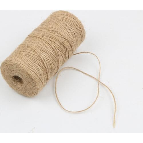 30/50/100Meters Natural Vintage Jute Rope Cord String Twine Burlap Ribbon Crafts Sewing DIY Jute Hemp Wedding Party Decoration
