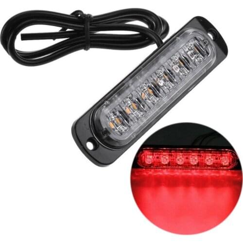 Kit Strobe Lights Lens Plastic Red Replacement Set 18W 333mA 6 LED Beacon
