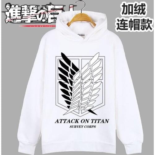 Cosplay Costume Attack On Titan Hoodies Men And Women Freedom Wing Vests Soldier Levi Eren Autumn Winter Hooded Thickened Cloths