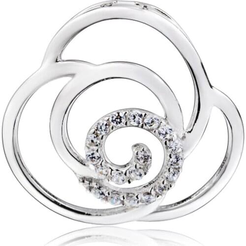 GND0661 925 Sterling Silver Pendant Beauty Cubic Zirconia Classic Hollow Flower Necklaces Pendants Fashion Jewelry For Women