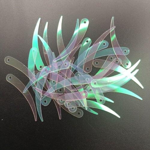 HOT ! 30g 750pcs 33*5mm Wholesale Chilli Loose Sequin Paillette Crafts Sewing ,Women Kids Diy Garment Accessories AB Transparent