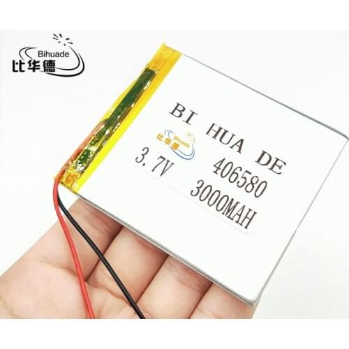 406580 3.7V 3000mah Lithium LiPo Polymer Rechargeable Battery For DIY MP4 MP5 Tablet PC E-Book Mobile Power video game