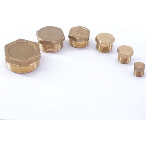 LOT5 1/8" 1/4" 3/8" 1/2" BSPP Male Brass Pipe Countersunk Plug Hex Socket End Cap Stopper