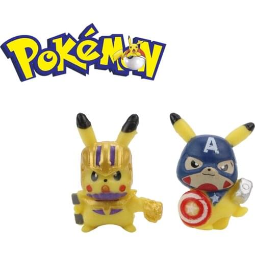 New Marvel Style 10pcs/set 3-3.5cm Mini Cartoon Pikachued Figures Pokemoned Figures Cartoon Pvc Action Figuress Toys for KIDS