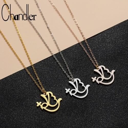 Chandler Peace Pendant in Arabic Letter Necklace Stainless Steel Fashion Trendy Enthic Fashion Jewelry Wholesale