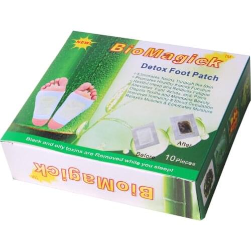 Hot selling Healthy high quality detox foot patch aids natural cleansing (1color box=10pcs pad+10pcs sticker)absorbs impuritles