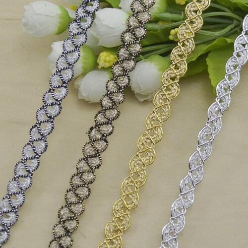 20Meters 10mm Curve Polyester Lace Trim Centipede Braided Ribbon Fabric Handmade DIY Clothes Sewing Supplies Craft Accessories