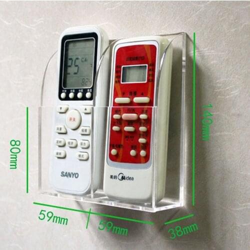 Clear acrylic box creative Bathroom makeup organizer storage box cosmetic case remote control holder Container Wall tape