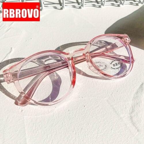 RBROVO 2021 Retro Round Glasses Frame Childrens Glasses Anti-blue Light Glasses For Kids Student Eyeglasses Child Goggle Cute