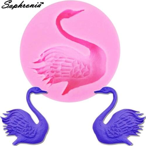 Sophronia F1221 Lovely Swan 1pcs UV Resin Silicone Mold for decorative-craft Jewelry Flower Dried Epoxy Resin