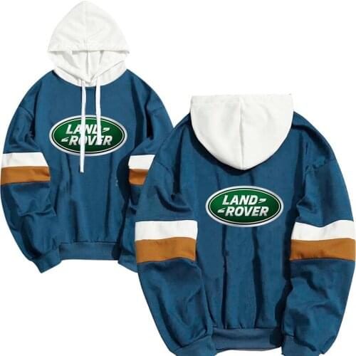 Men‘s Land Rover Hoodie Sweatshirt Colour Stitching Hoodie Oversized Hoodies Hip Hop Harajuku Streetwear Print Casual Male Hoody