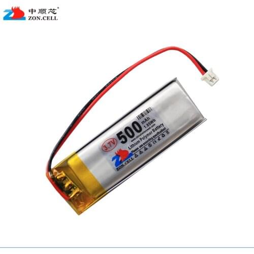 In the core 500mAh 501646 3.7V lithium polymer battery 501545 smart wearable audio beauty instrument Rechargeable Li-ion Cell
