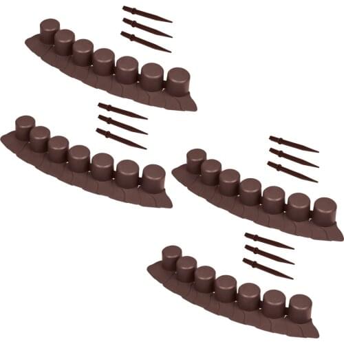 4PCS Grounding Fences Garden Border Edging Plastic Fence Lawn Edging Plant Border Fence-Path Garden Decorative