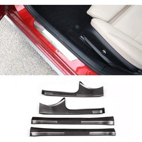 Interior Door Sill Welcome Wear Protector Pedal 4pcs For Mercedes-Benz New C Class 2015-2018 C180lC200lC300l