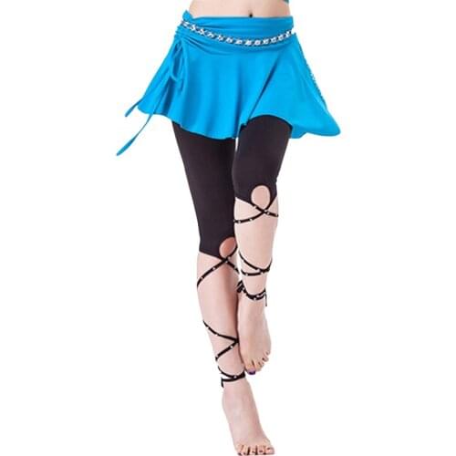 Hot Belly Dance Practice Clothes Women Bandage Pants with Rhinestone Black Skinny Dance Leggings Tights