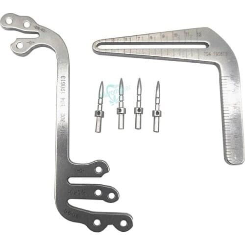 1set Dental Oral Implant Guide Set Planting Locator Positioning Guide Drilling Positioning Ruler Angle Ruler Implant Tools