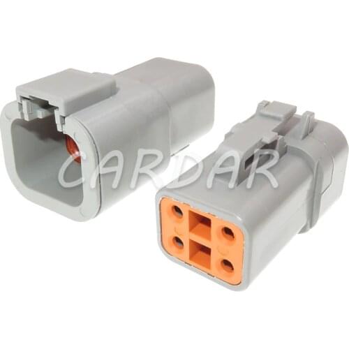 1 Set 4 Pin DTP DTP06-4S DTP06-4P Waterproof Connector Wire Socket For Auto Cars