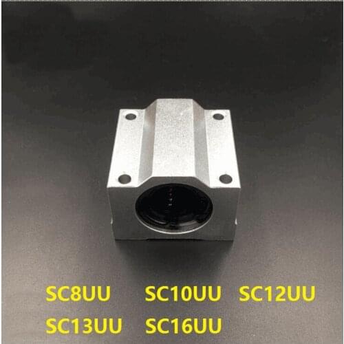 10pcs/lot SC8UU SC10UU SC12UU SC13UU SC16UU linear case unit linear bearing block for rail shaft cnc router 3D printer