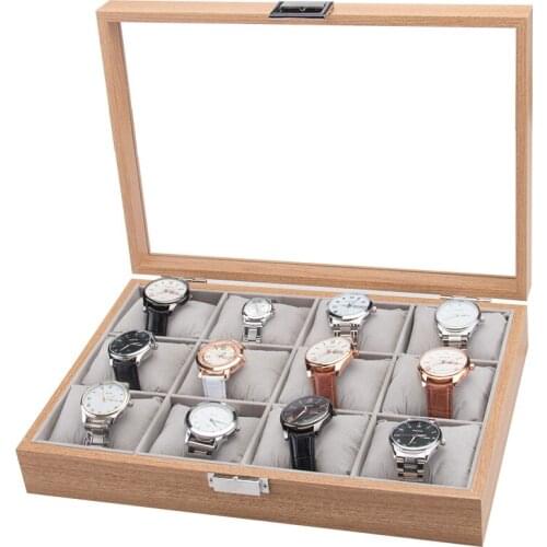 2/3/6/10/12 Slots Wooden Watch Box Organizer Storage for Clock Watches Display Case Holder Storage Jewelry Boxes Best Gift