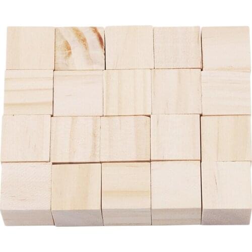 20/50Pcs Natural Color Building Blocks Wooden Cube Jenga Blocks Skill Stack Tower Collapses Games Grown Up Toys Children Gifts
