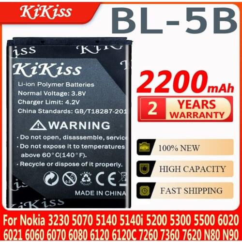 Rechargeable BL-5B BL5B Cell Phone Battery for Nokia 5300 5320 N80 N83 6120C 7360 3220 3230 5070 5140 BL 5B Batteries