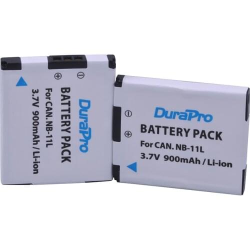 2 Pcs DuraPro 3.7V 900mAh NB-11L NB 11L NB11L Camera Battery For Canon A2600 A3500 A4000IS IXUS 125 132 140 240 245 265 155 HS