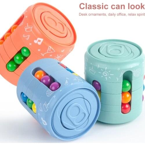 Antistress Cube Magic Can Spinning Top Little Magic Bean Pops Childrens Decompression Relax Pressure Brinquedos Fidget Toys