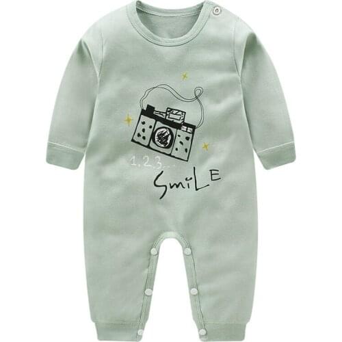ZWF1056 Baby Boys Girls Romper Cotton Long Sleeve Character Jumpsuit Infant Clothing Autumn Newborn Baby Clothes