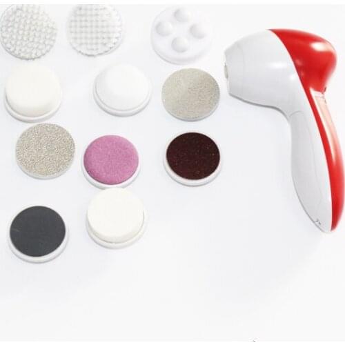 11 In 1 Electric Body Face Foot Skin Care Wash Brush Cleaner Set Tool Product Facial Cleanser Scrub Clean SPA Beauty Massager