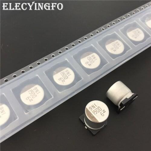 10pcs 1500uF 6.3V1500uf NACZ series 10x10.5mm 6.3V1500uF Chip type SMD Audio Electrolytic Capacitor