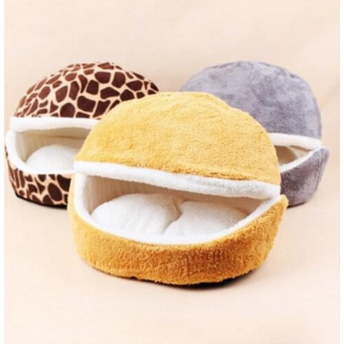 Small dogs and cats sleeping nest detachable dual-purpose windproof warm soft shell Hamburg pet nest