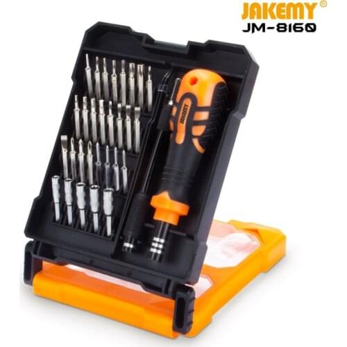 JAKEMY 33 in 1 Multi-functional DIY hand tool precision screwdriver with socket set for cellphone laptop game pad repair