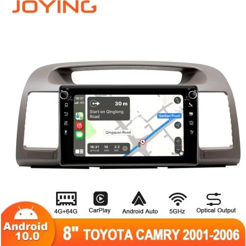 Joying Android 10 Car Radio Stereo Bluetooth Car Multimedia Video Player 8” For Toyota Camry 2001-2006 Android Auto CarPlay GPS