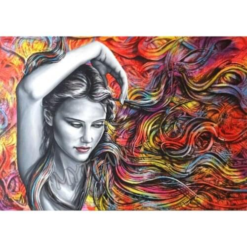 Full resin oil painting woman hair home decor Embroidery Pattern diamond 5D DIY paintings 3D Cross stitch kits mosaic stickers