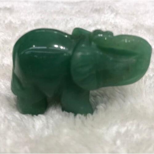 Beautiful natural donglin jade hand-carved baby elephant as a gift and decorated home