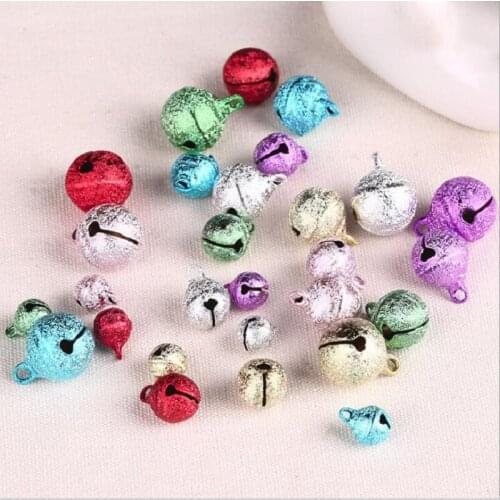 Colorful Stardust Beads Bell Charms Bracelet Pet Hanging Necklace Pendant Crafts Jewelry Accessories