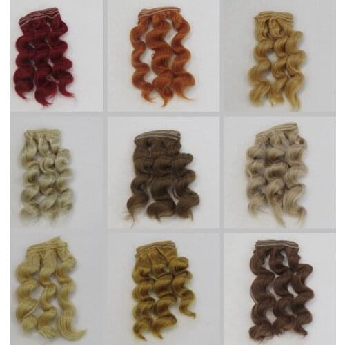 15cm Doll Hair For 1/3 1/4 1/6 BJD Diy Doll Natural Wavy Doll Wigs Milk Silk Wig Heat Resistant High Temperature Doll Hair