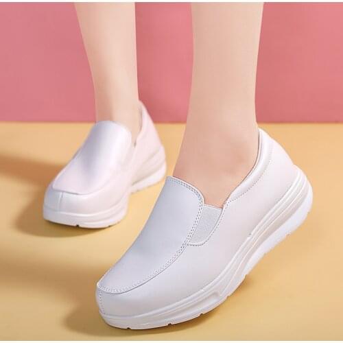 Womens Loafers Soft Casual Walking Shoes Nurse Work Flats Breathable Comfortable Nursing Shoes Non-slip Sole